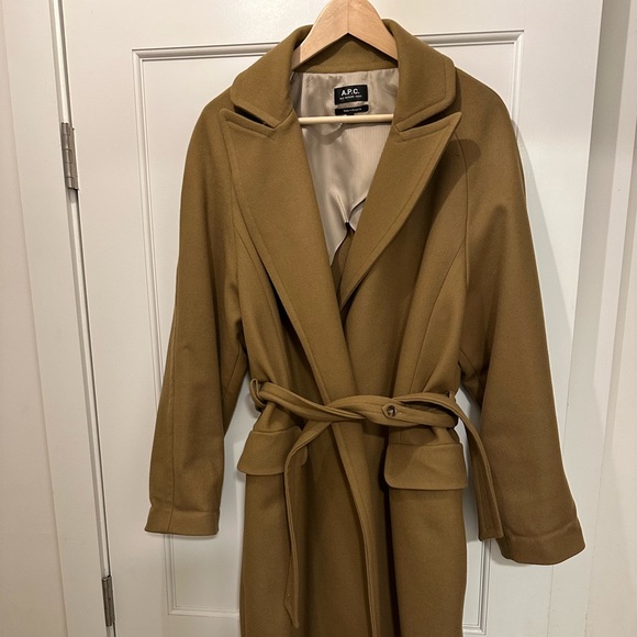 Camel Brown Long Coat - Picture 2 of 3